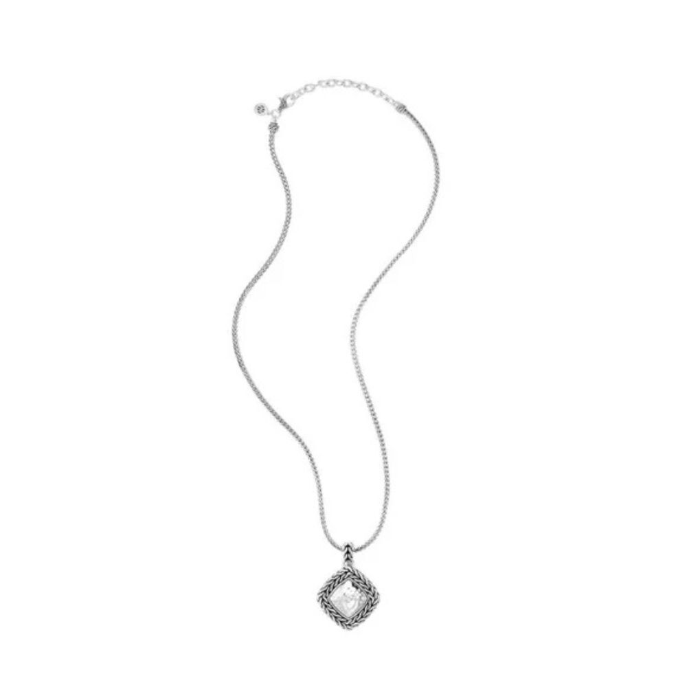 JOHN HARDY Classic Chain Sterling Silver Palu Hammered Pendant Necklace - Picture 8 of 10